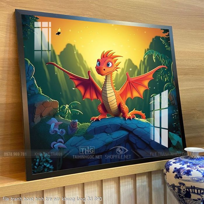 file tranh hoat hinh tre em khung long 3d 890
