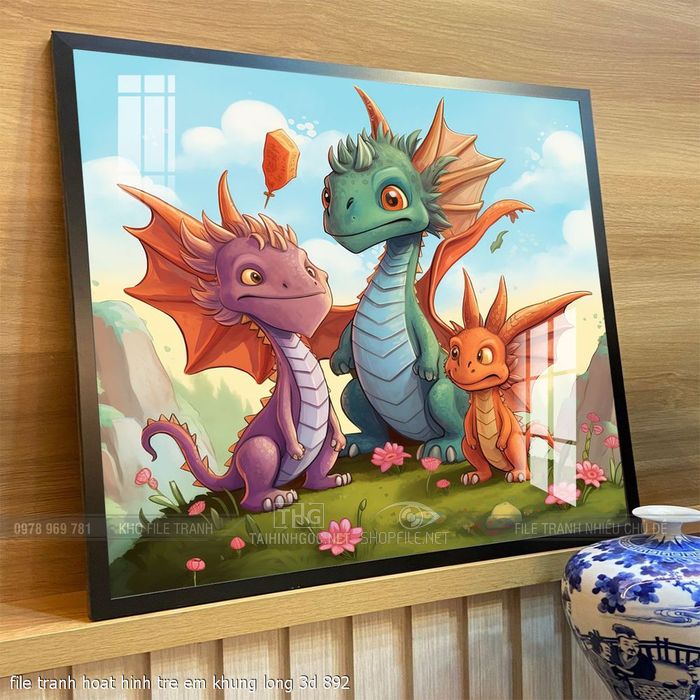 file tranh hoat hinh tre em khung long 3d 892