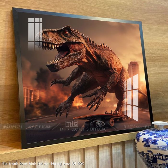 file tranh hoat hinh tre em khung long 3d 896