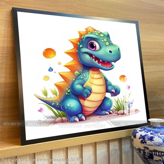 file tranh hoat hinh tre em khung long 3d 908