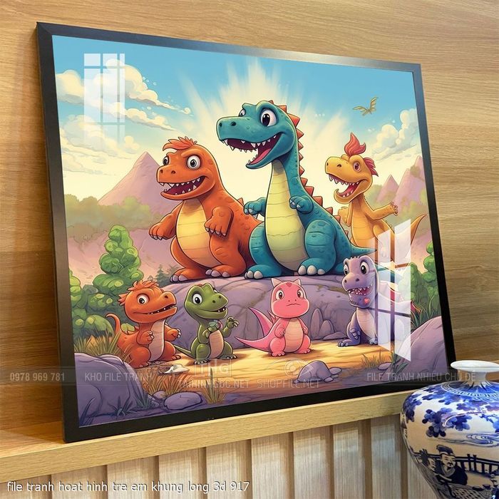 file tranh hoat hinh tre em khung long 3d 917