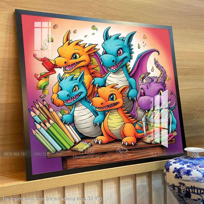 file tranh hoat hinh tre em khung long 3d 920