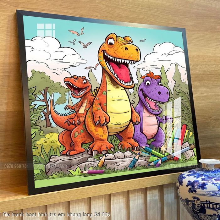 file tranh hoat hinh tre em khung long 3d 926