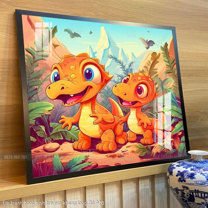 file tranh hoat hinh tre em khung long 3d 928
