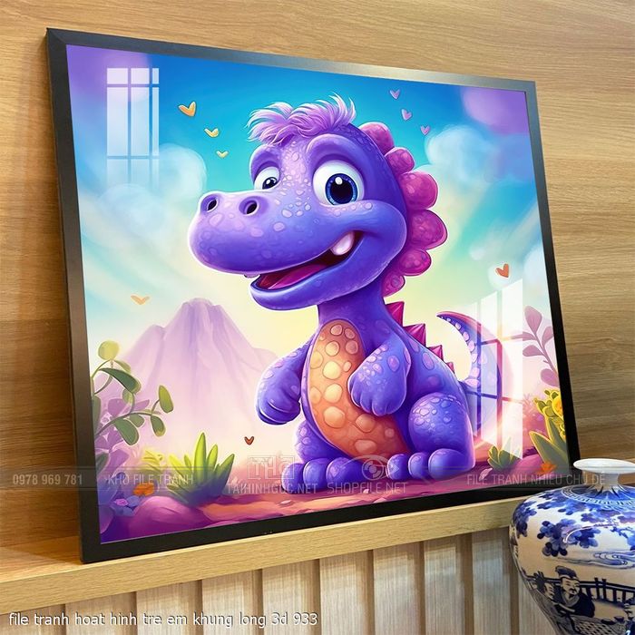 file tranh hoat hinh tre em khung long 3d 933
