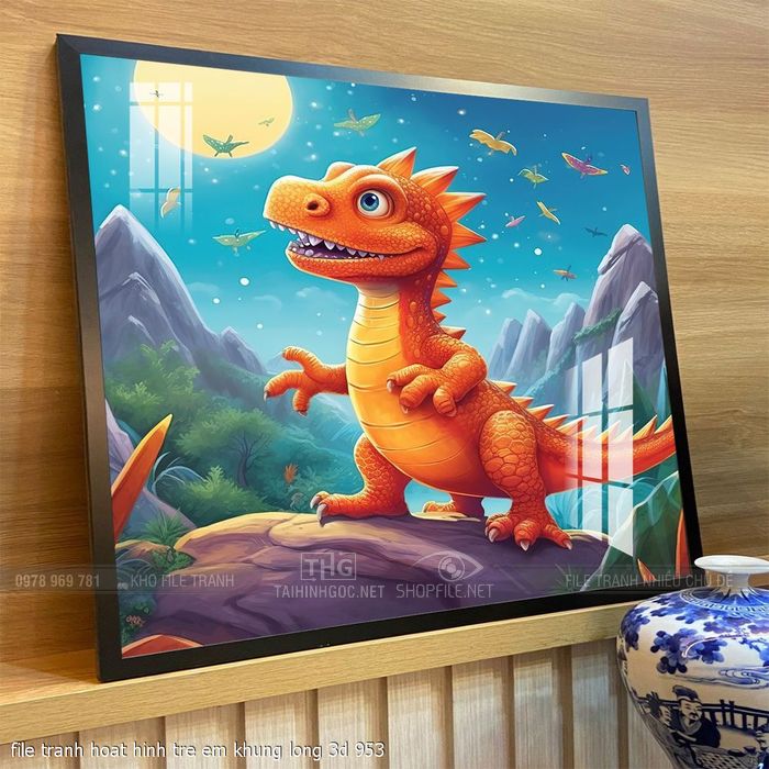 file tranh hoat hinh tre em khung long 3d 953