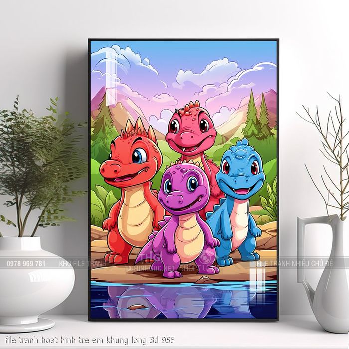 file tranh hoat hinh tre em khung long 3d 955