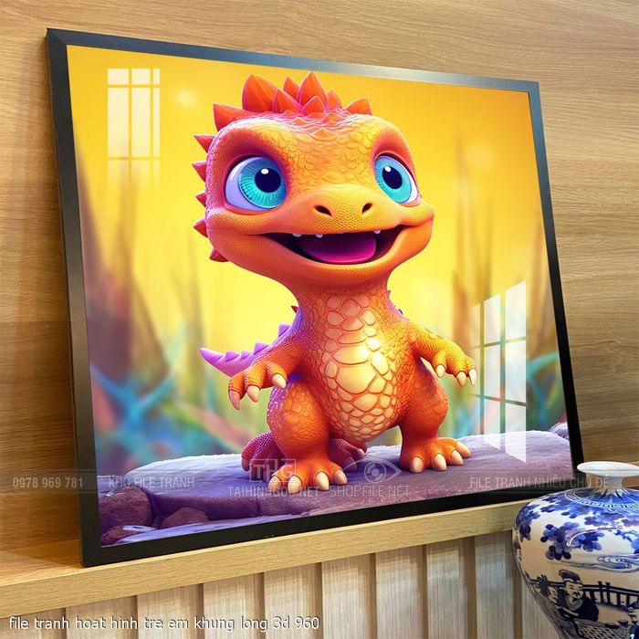 file tranh hoat hinh tre em khung long 3d 960