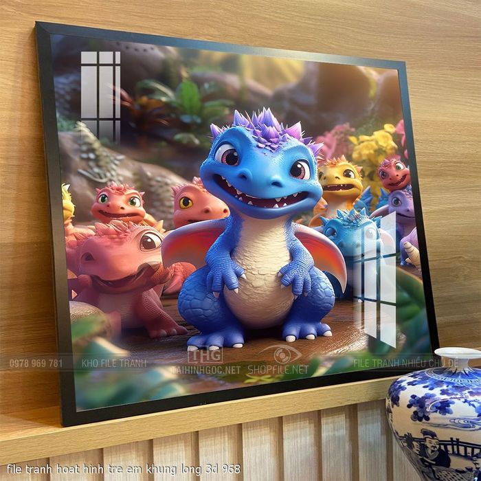 file tranh hoat hinh tre em khung long 3d 968