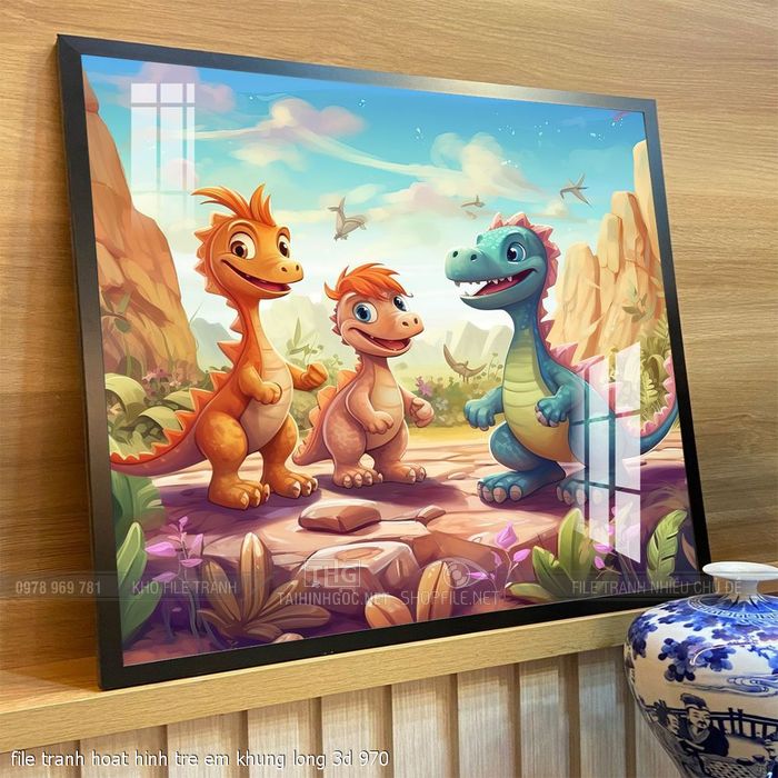 file tranh hoat hinh tre em khung long 3d 970