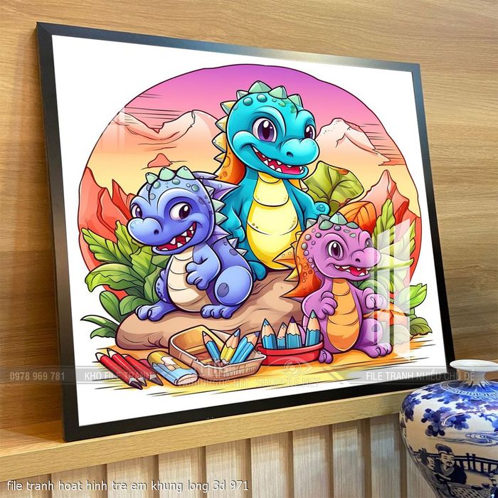 file tranh hoat hinh tre em khung long 3d 971