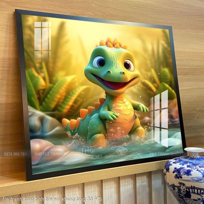 file tranh hoat hinh tre em khung long 3d 975
