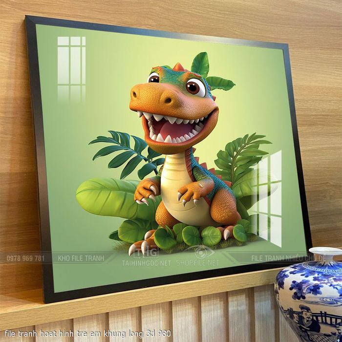 file tranh hoat hinh tre em khung long 3d 980