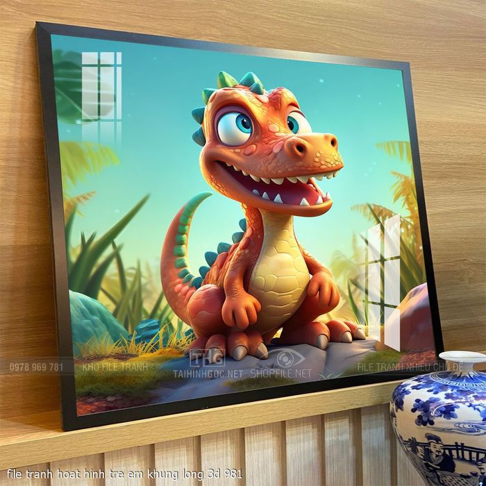 file tranh hoat hinh tre em khung long 3d 981