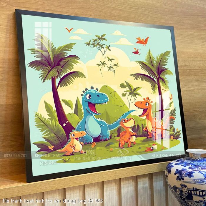 file tranh hoat hinh tre em khung long 3d 985