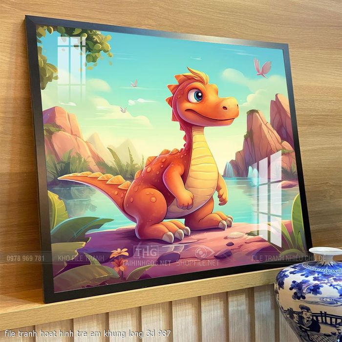 file tranh hoat hinh tre em khung long 3d 987