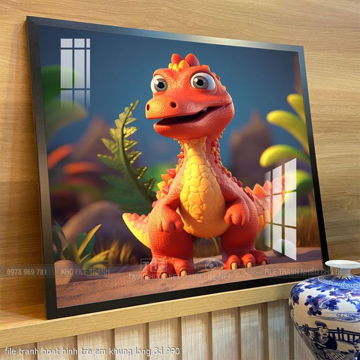 file tranh hoat hinh tre em khung long 3d 990