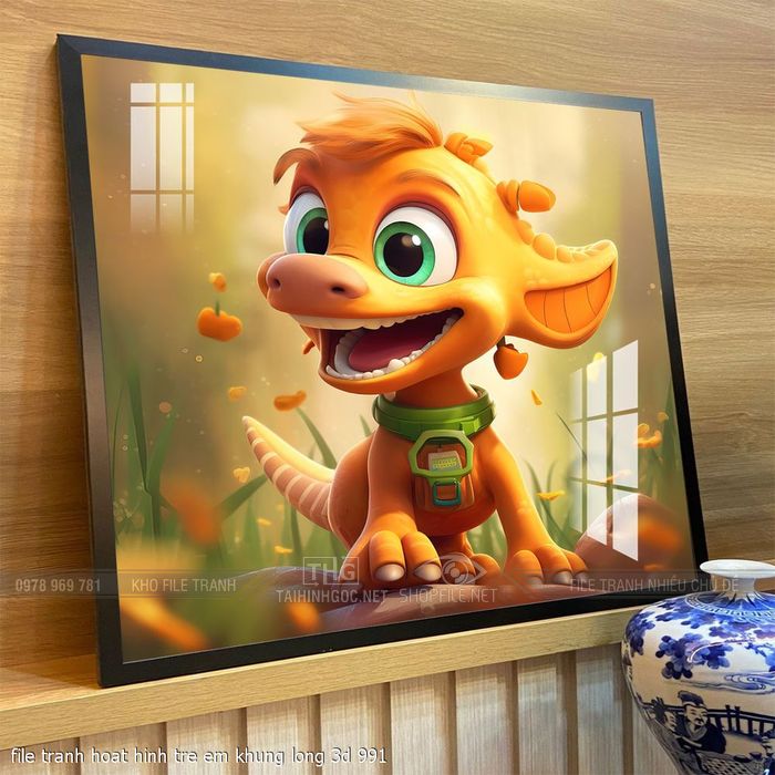 file tranh hoat hinh tre em khung long 3d 991