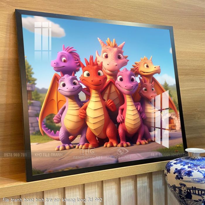 file tranh hoat hinh tre em khung long 3d 992