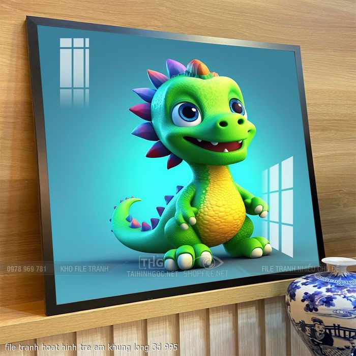 file tranh hoat hinh tre em khung long 3d 995