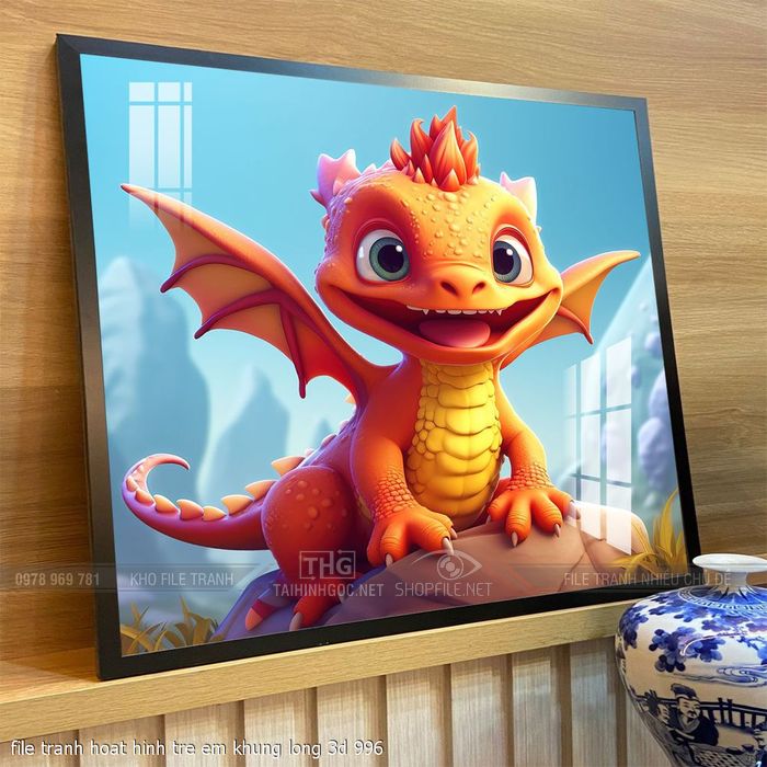 file tranh hoat hinh tre em khung long 3d 996