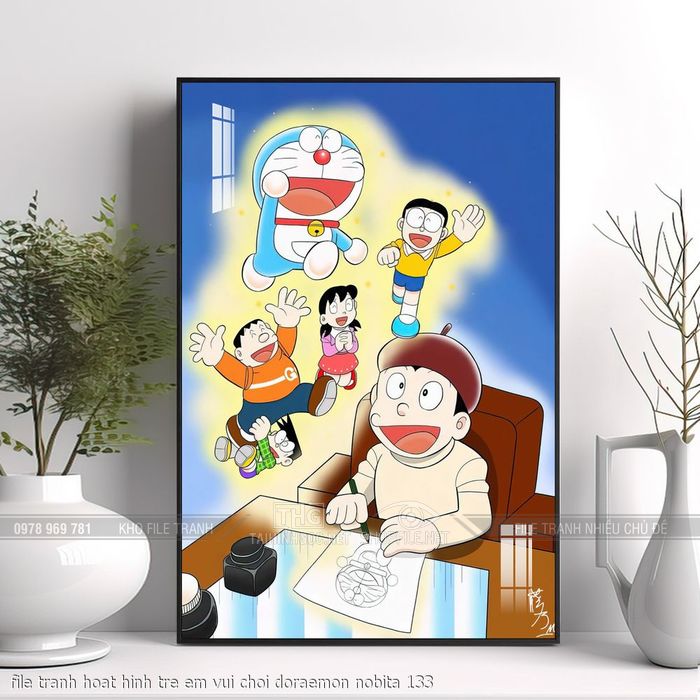 file tranh hoat hinh tre em vui choi doraemon nobita 133