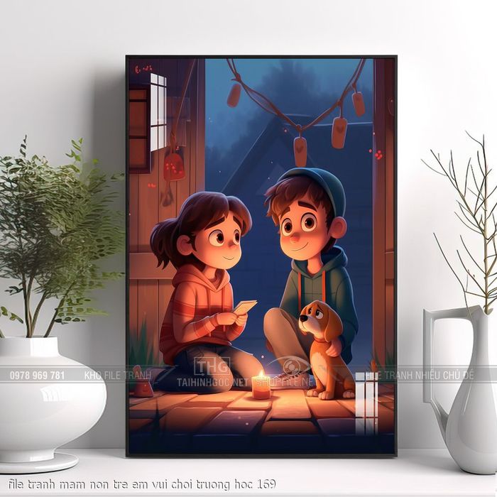 file tranh mam non tre em vui choi truong hoc 169