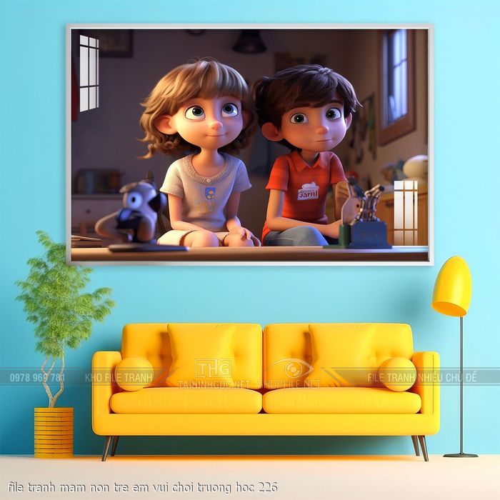 file tranh mam non tre em vui choi truong hoc 226