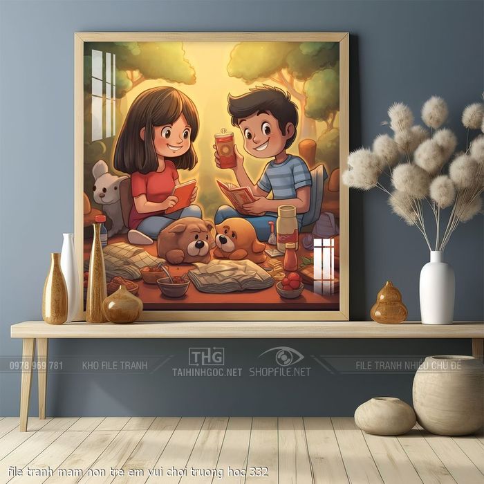 file tranh mam non tre em vui choi truong hoc 332