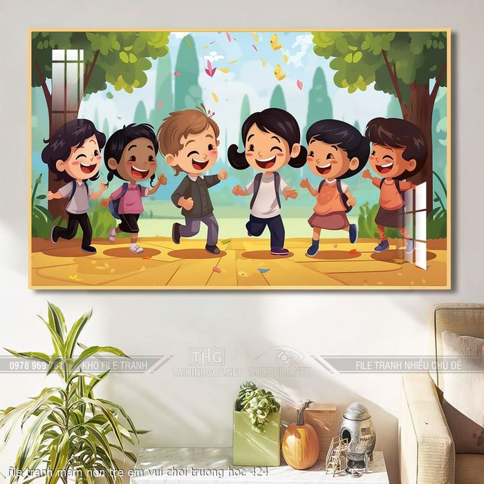 file tranh mam non tre em vui choi truong hoc 424