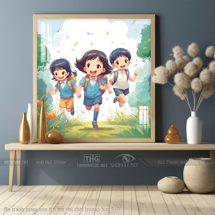 file tranh mam non tre em vui choi truong hoc 549