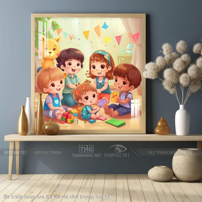 file tranh mam non tre em vui choi truong hoc 587