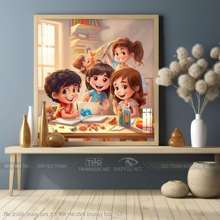 file tranh mam non tre em vui choi truong hoc 968