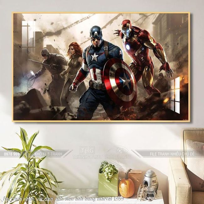 file tranh nhan vat dien anh sieu anh hung marvel 1959