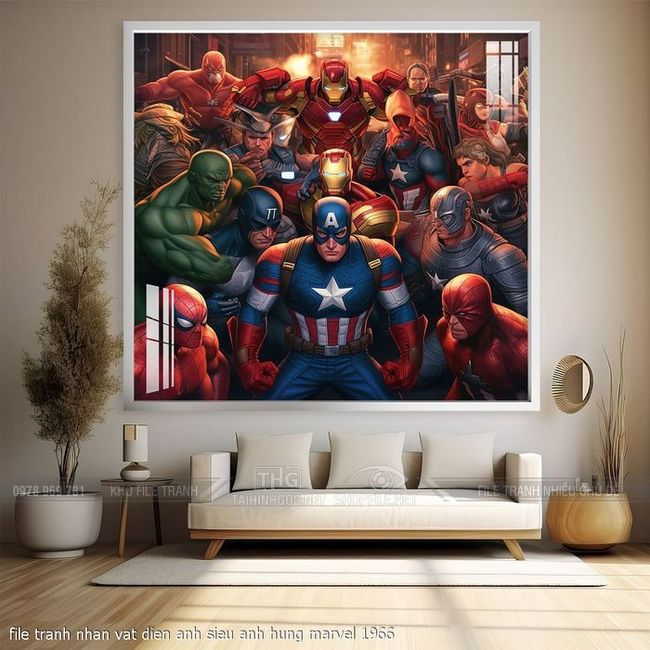file tranh nhan vat dien anh sieu anh hung marvel 1966