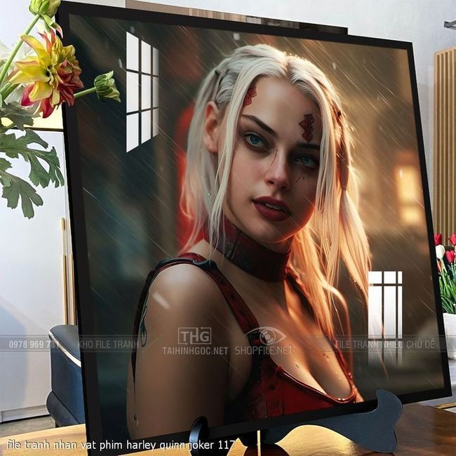 file tranh nhan vat phim harley quinn joker 117