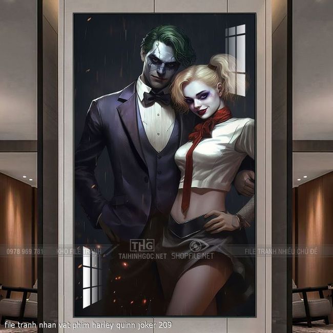 file tranh nhan vat phim harley quinn joker 209