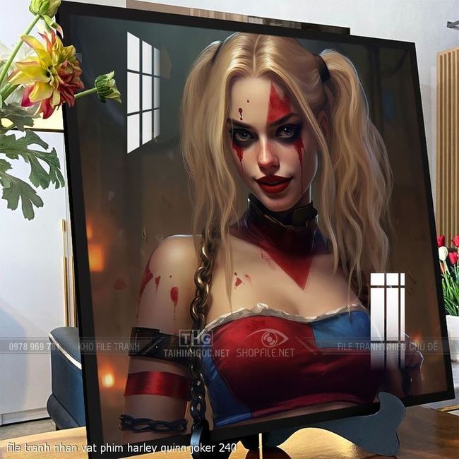 file tranh nhan vat phim harley quinn joker 240