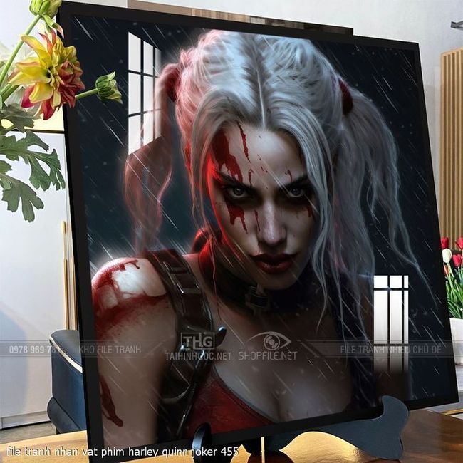 file tranh nhan vat phim harley quinn joker 455