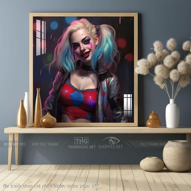 file tranh nhan vat phim harley quinn joker 697