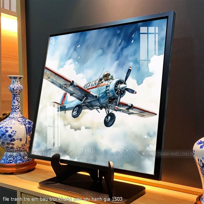file tranh tre em bau troi khong gian phi hanh gia 1503