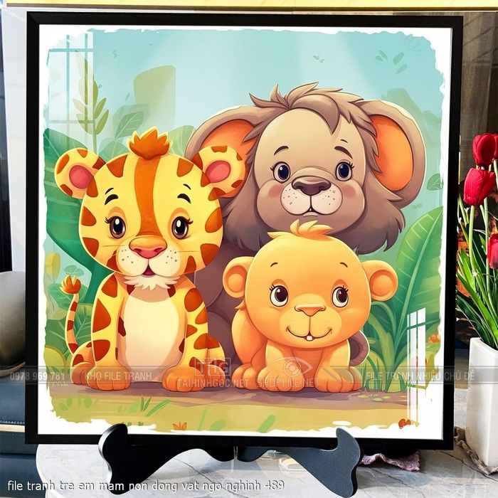 file tranh tre em mam non dong vat ngo nghinh 489