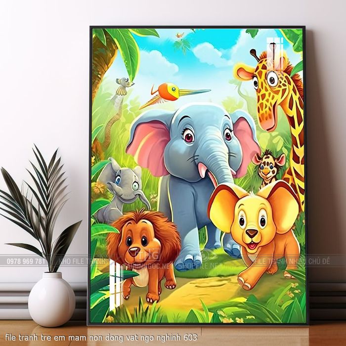file tranh tre em mam non dong vat ngo nghinh 603