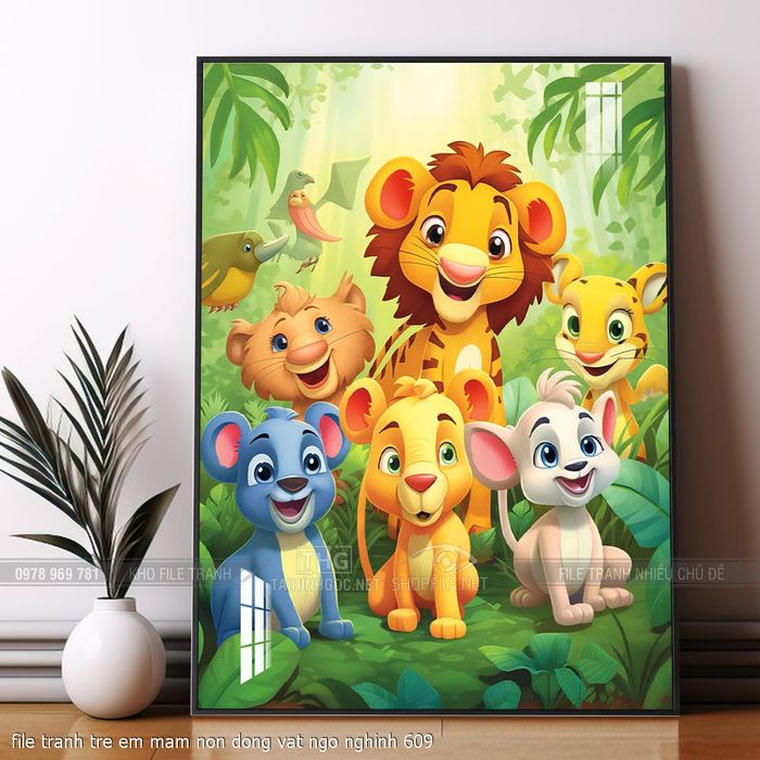 file tranh tre em mam non dong vat ngo nghinh 609