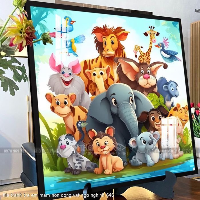 file tranh tre em mam non dong vat ngo nghinh 646