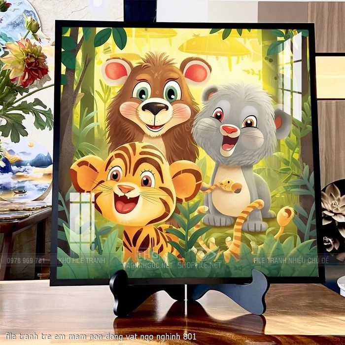 file tranh tre em mam non dong vat ngo nghinh 801