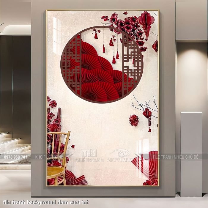 file tranh background dam cuoi tet