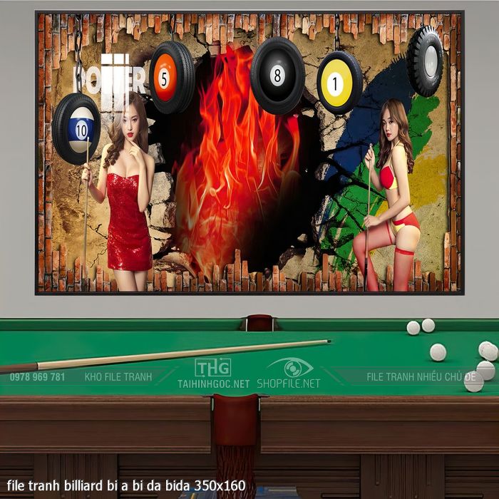 file tranh billiard bi a bi da bida 350x160