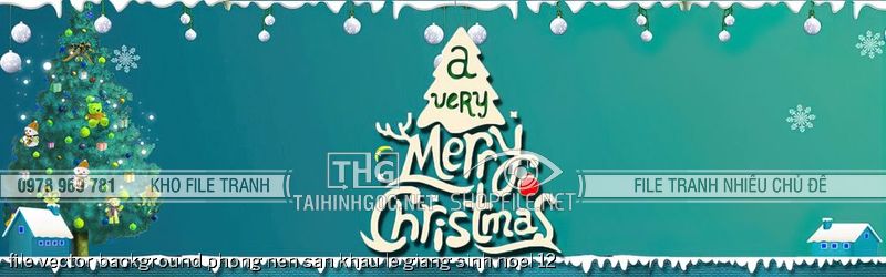 file vector background phong nen san khau le giang sinh noel 12