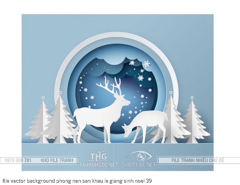 file vector background phong nen san khau le giang sinh noel 39